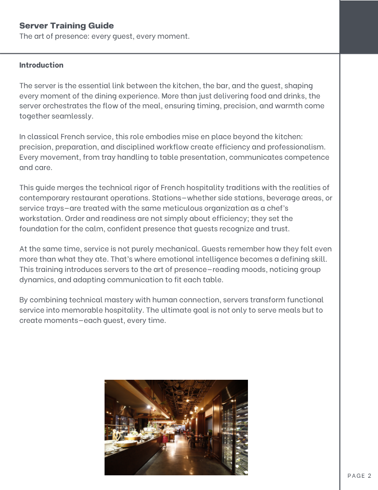 Server Training Guide