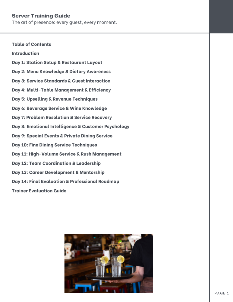 Server Training Guide