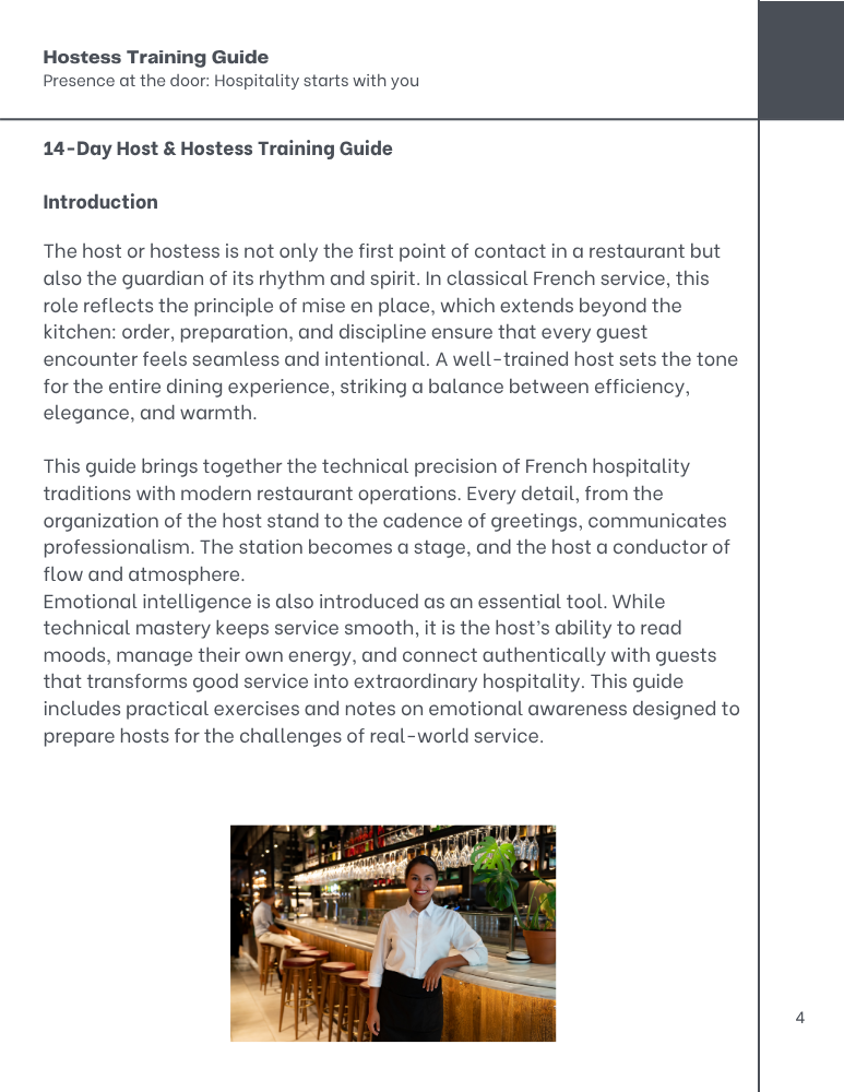 Hostess Training Guide